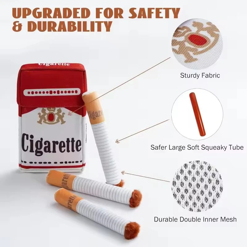 Simulated Cigarette Dog Toys Plush Dog Chew Toys Funny Interactive Sound Puppy Toy Creative Dog Squeak Toys Pet Products